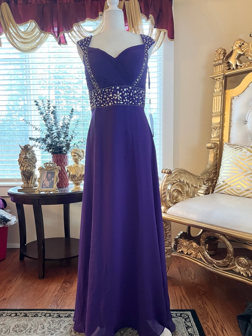 Elegant Purple Evening Gown